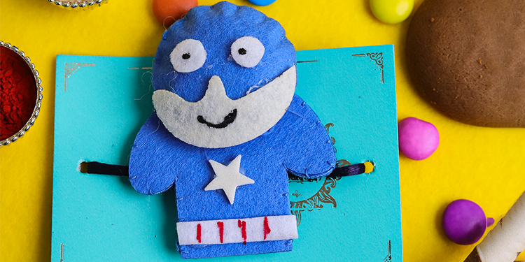 Captain America Finger Puppet Rakhi | Rakhi Sets in Kanpur | TogetherV Captain America Finger Puppet Rakhi | Rakhi Sets in Kanpur | TogetherV