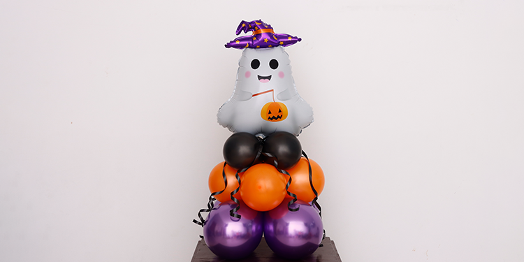 Party Deco Large White Ghost Balloon – Halloween Decoration, Single