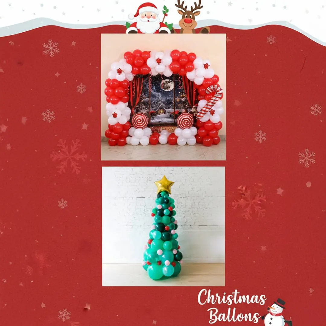 Christmas Theme Balloon Backdrop