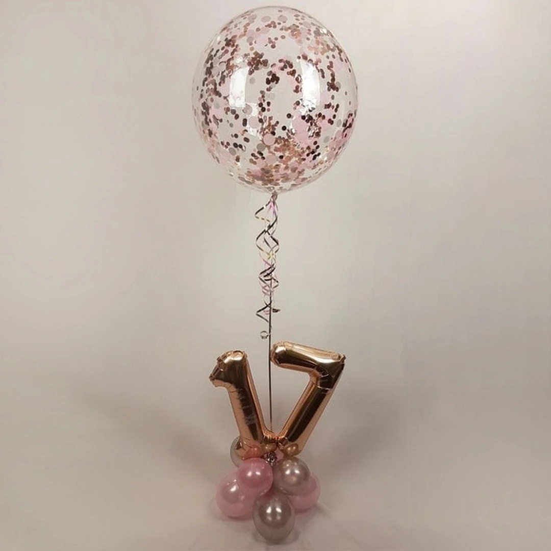 Numeric Confetti balloon Stand