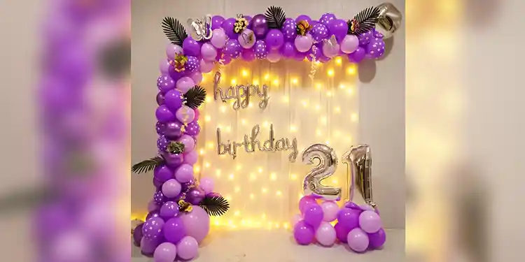 Purple Birthday Decoration