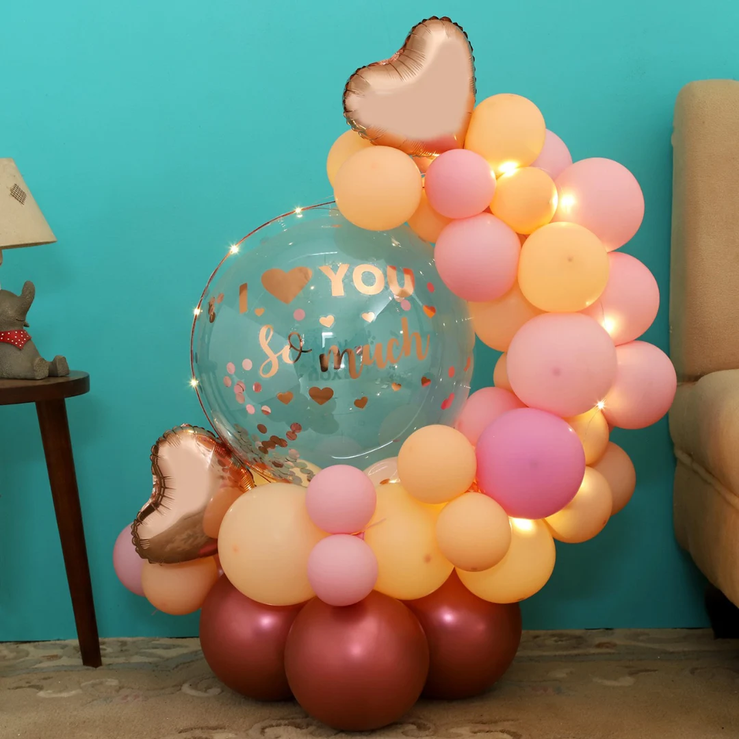 Rose Gold Love Balloon Bouquet